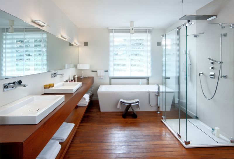 Floating Vanity and Walk-In Shower